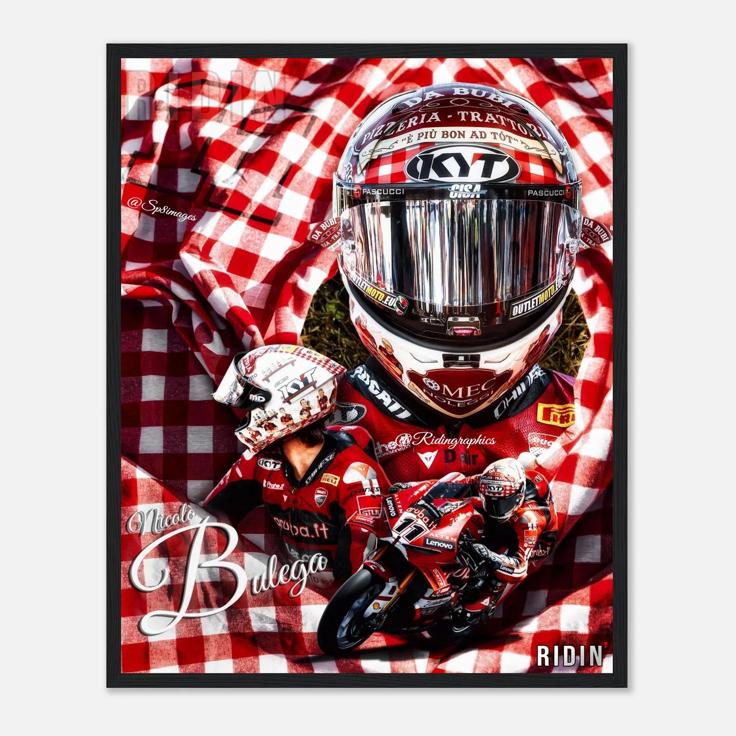 Nicolò Bulega WorldSBK Framed Poster | Misano 2026