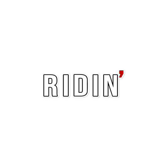 Ridin' Bubble-free stickers