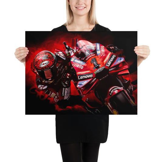 Francesco Bagnaia Special Edition Photo paper poster