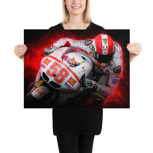 Marco Simoncelli Special Edition Photo paper poster