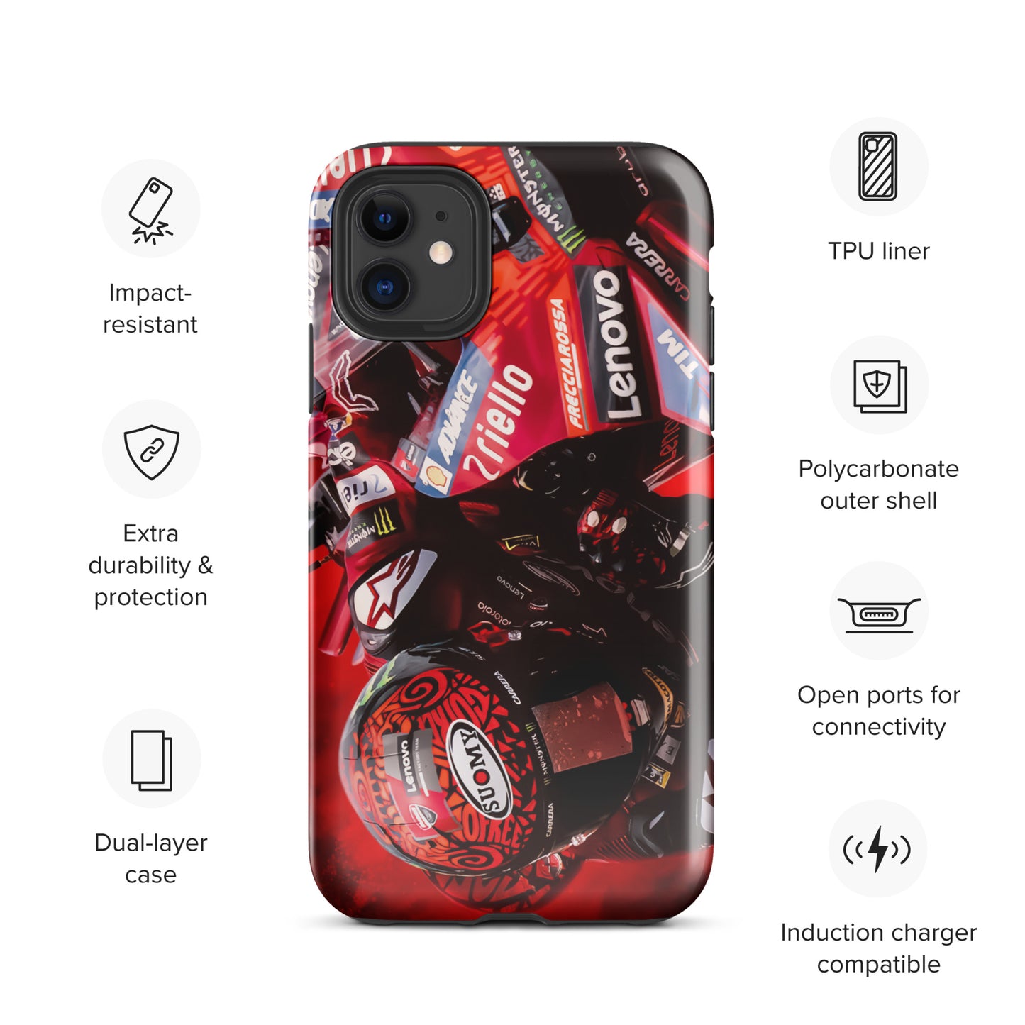 Pecco Bagnaia Tough Case for iPhone®