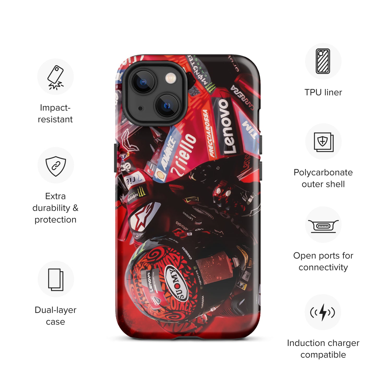 Pecco Bagnaia Tough Case for iPhone®