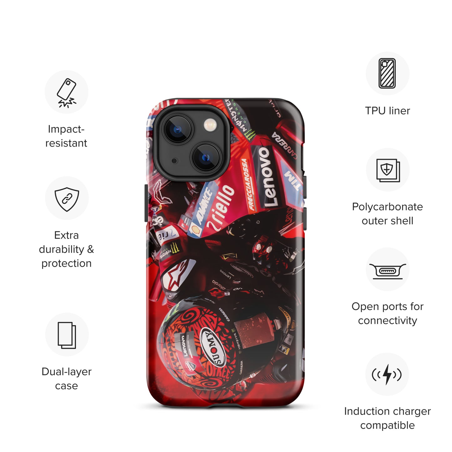 Pecco Bagnaia Tough Case for iPhone®