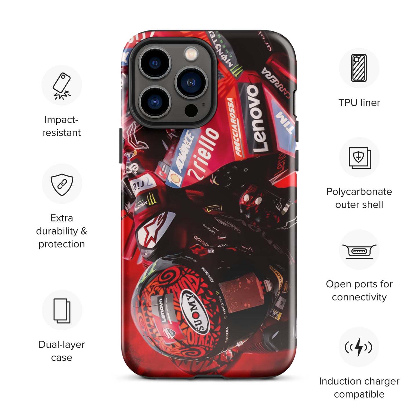 Pecco Bagnaia Tough Case for iPhone®