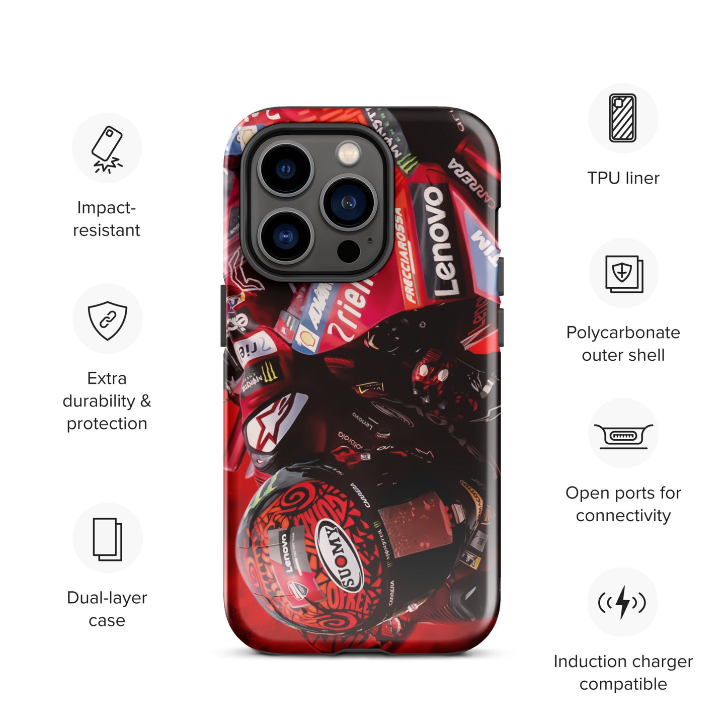 Pecco Bagnaia Tough Case for iPhone®