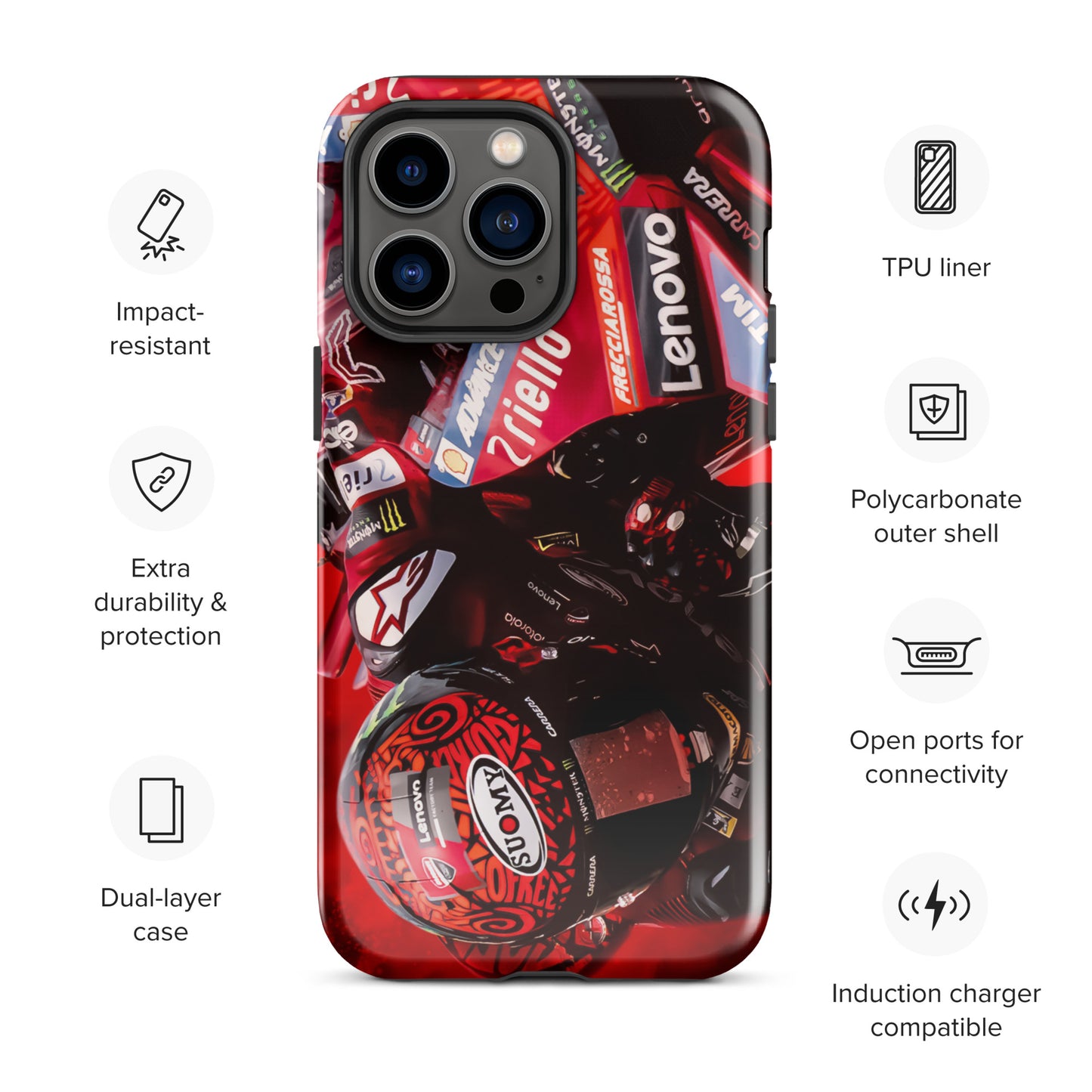 Pecco Bagnaia Tough Case for iPhone®