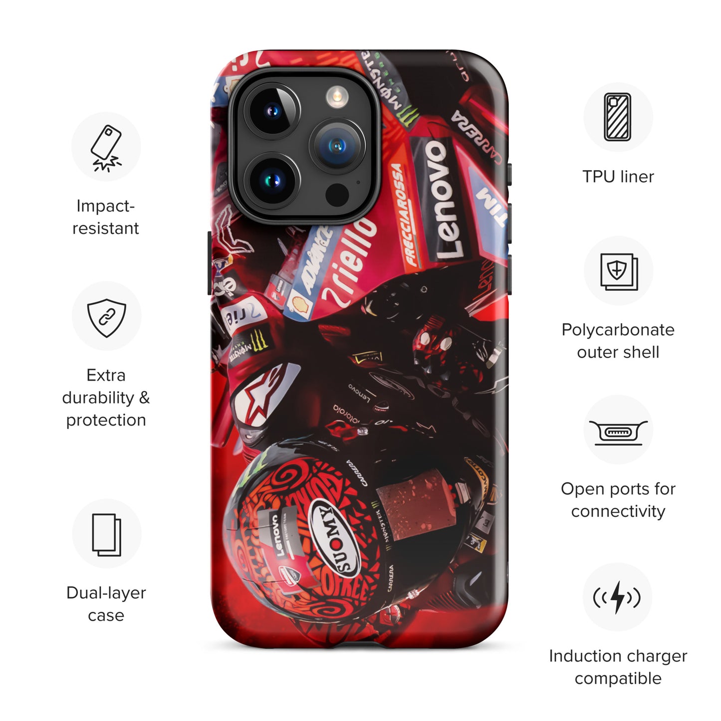 Pecco Bagnaia Tough Case for iPhone®